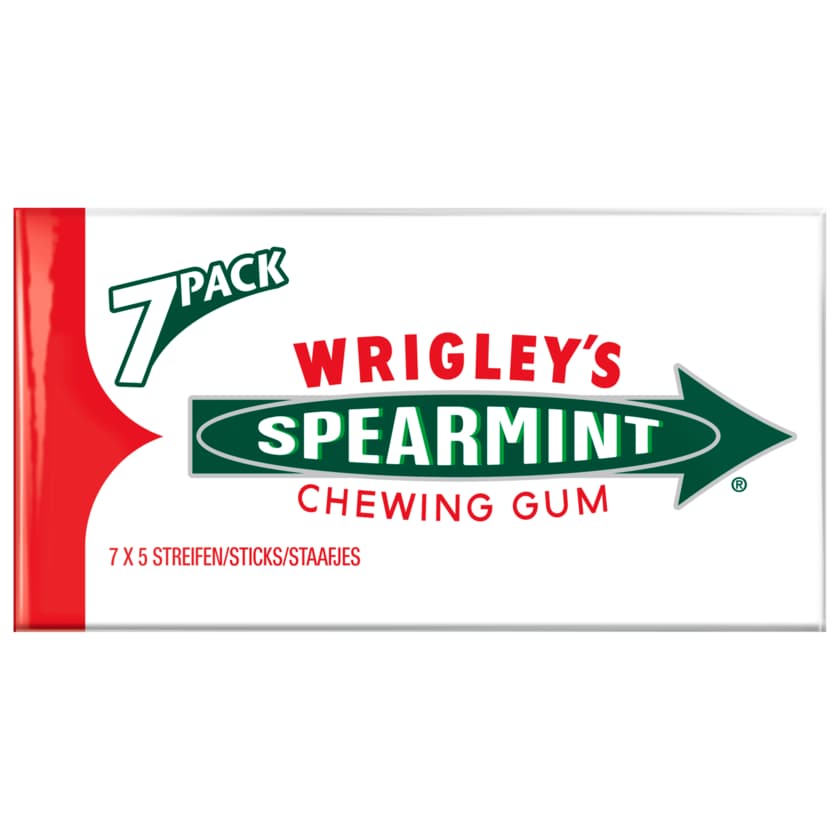 Wrigley's Spearmint Kaugummi 7x5 Streifen
